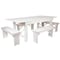 Flash Furniture 7'x40" White Table/4 Bench XA-FARM-1-WH-GG - alternate 5